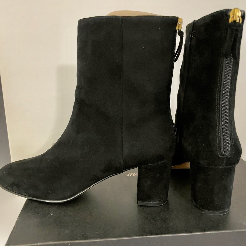 J Crew Willa Kid Suede Ankle Boots Size 8.5 Chic Modern Versatile Bootie - Picture 2 of 7